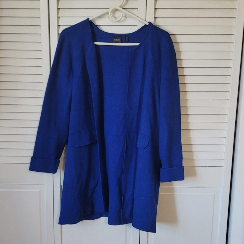 RAFAELLA Royal Blue Cardigan, Size XLP